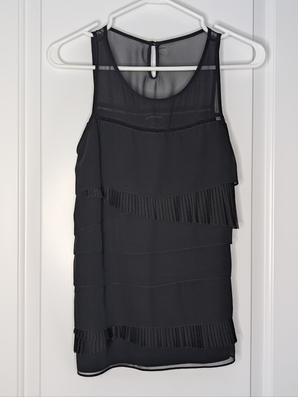Express Black Tiered Sleeveless Top